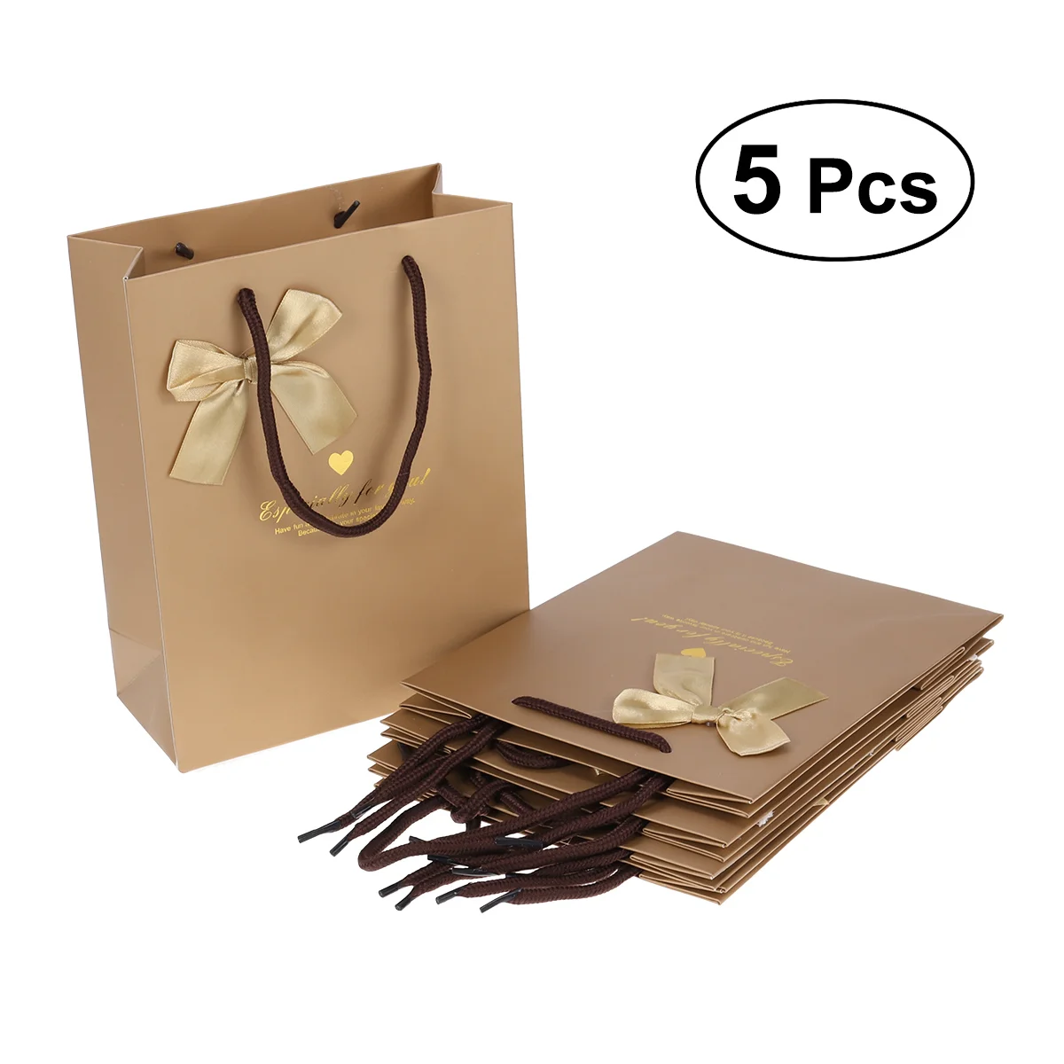 

5PCS Shopping Bags for Boutique Assorted Gift Bags Cube Paper Bags Retail Bags with Handles Gift Bags Wedding Party Favor Bags