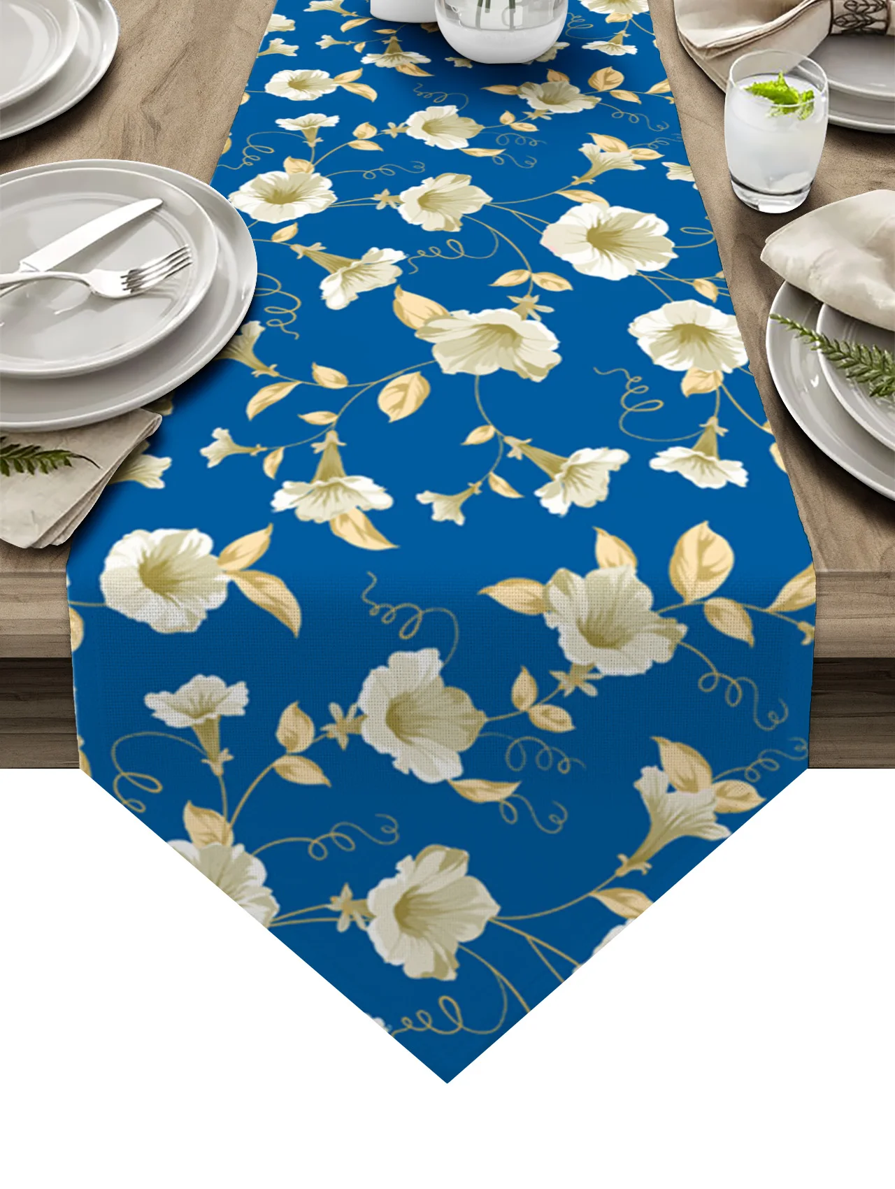 

Flower Vintage Luxury Texture Table Runners Wedding Table Decoration Tablecloth Holiday Party Dining Decor Table Cover