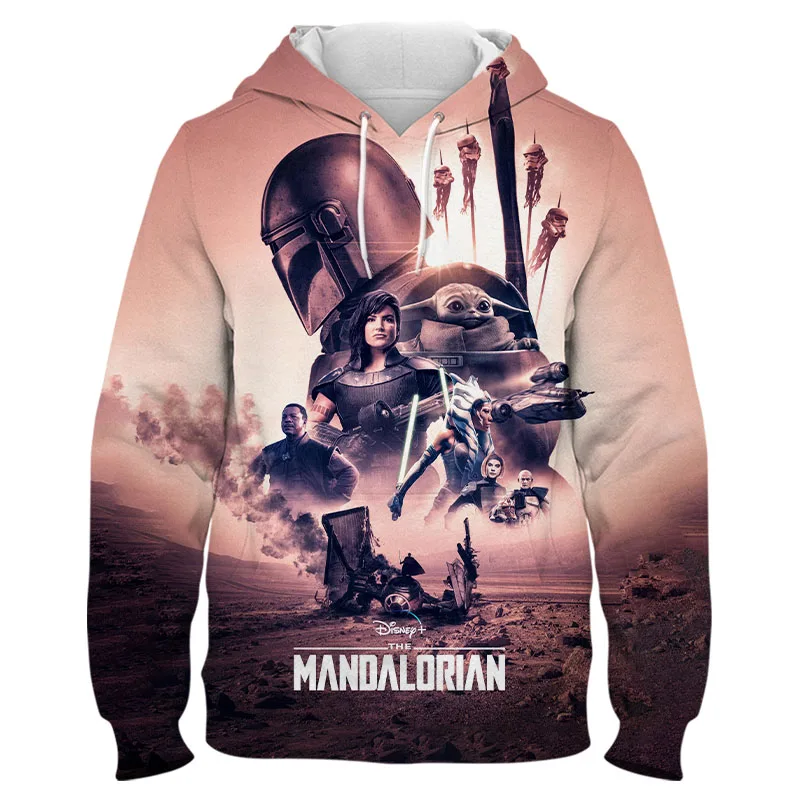 

Новинка 2022, повседневный мужской свитшот, мужская толстовка с длинным рукавом и принтом 3D Дисней мандалор