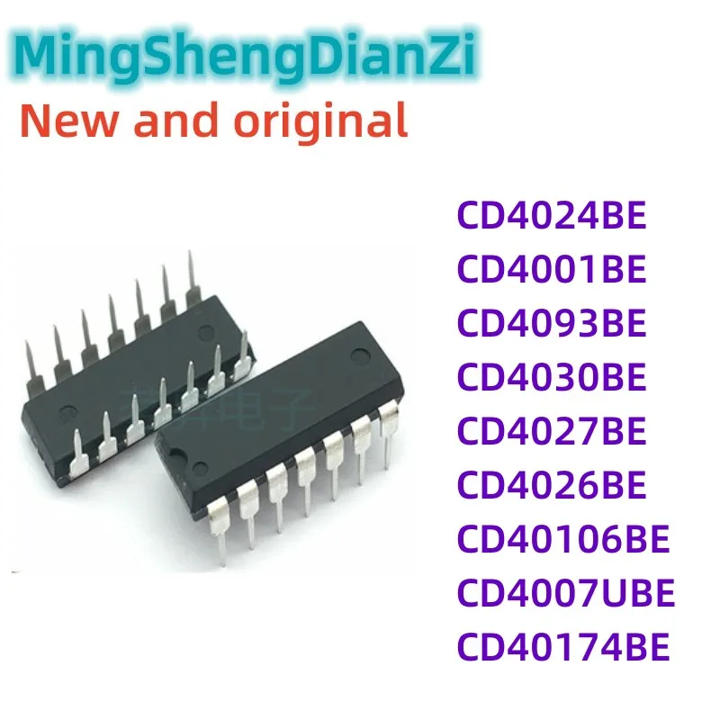 Оригинальный CD4024 DIP-14 CD4024BE CD4001BE CD4093BE CD4030BE CD40106BE CD4007UBE DIP-16 CD4027BE CD4026BE CD40174BE, 10 шт.