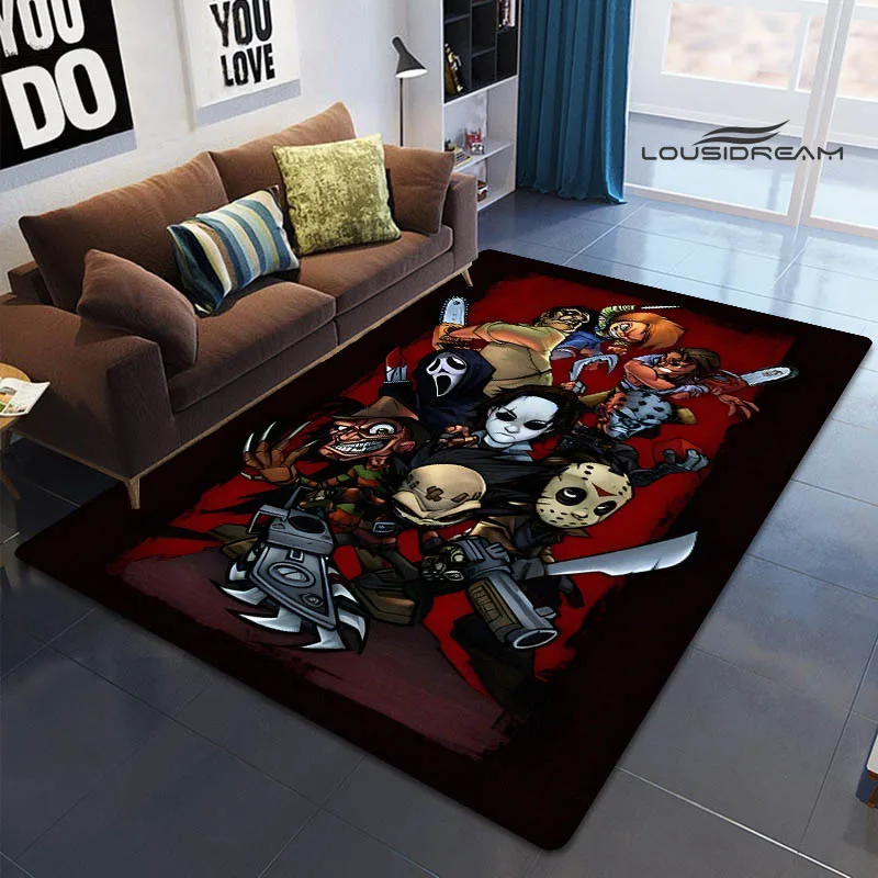 3D ковер с принтом из фильма ужасов для гостиной спальни нескользящий дверной