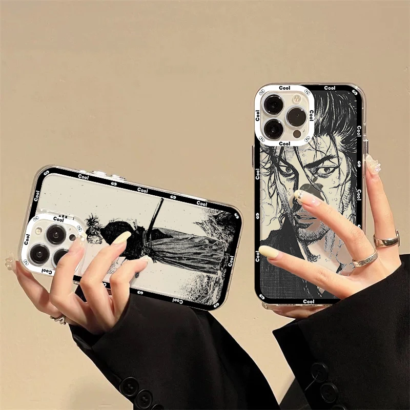

Vagabond Manga Phone Case For iPhone 14 13 12 11 Pro Max Mini X Xs XR 6 7 8 Plus SE 2020 Transparent Case
