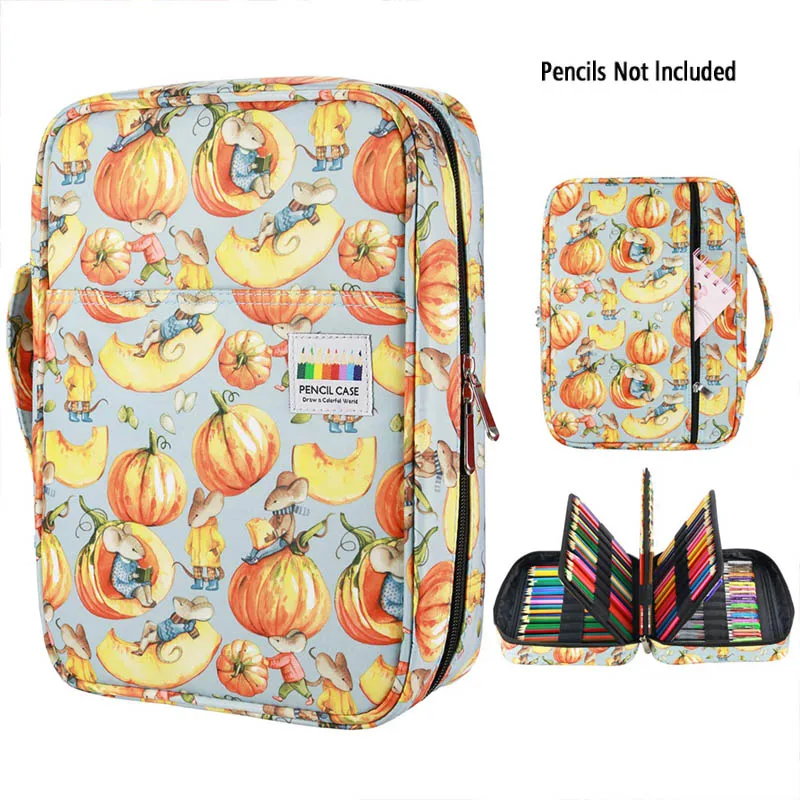 

216 Slots Large Capacity Pencil Bag Case Organizer Cosmetic Bag for Colored Pencil Watercolor Pen Markers Gel Pens Great Gifts
