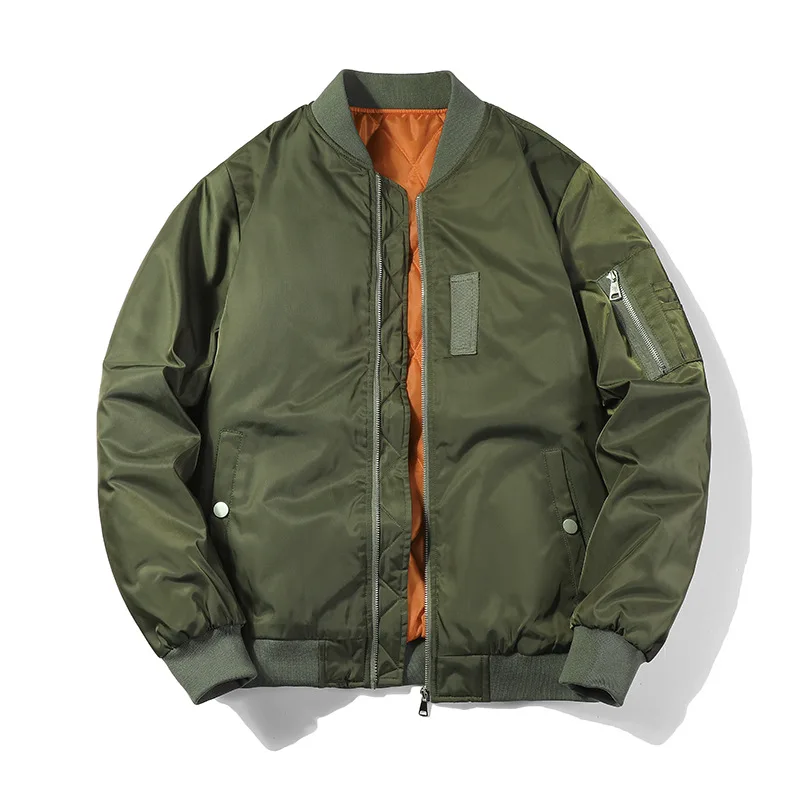 

Winter Air Force MA1 Men's Jacket Flight Suit Baseball Uniform plus Size Workwear Coat Cotton-Padded Jacket Printable Logo