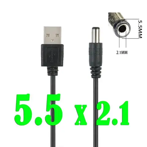 Адаптер для кабеля питания USB 2,0 A папа-постоянный ток 2,0*0,6 мм 2,5*0,7 мм 3,5*1,35 мм 4,0*1,7 мм 5,5*2,1 мм разъем шнур зарядного устройства