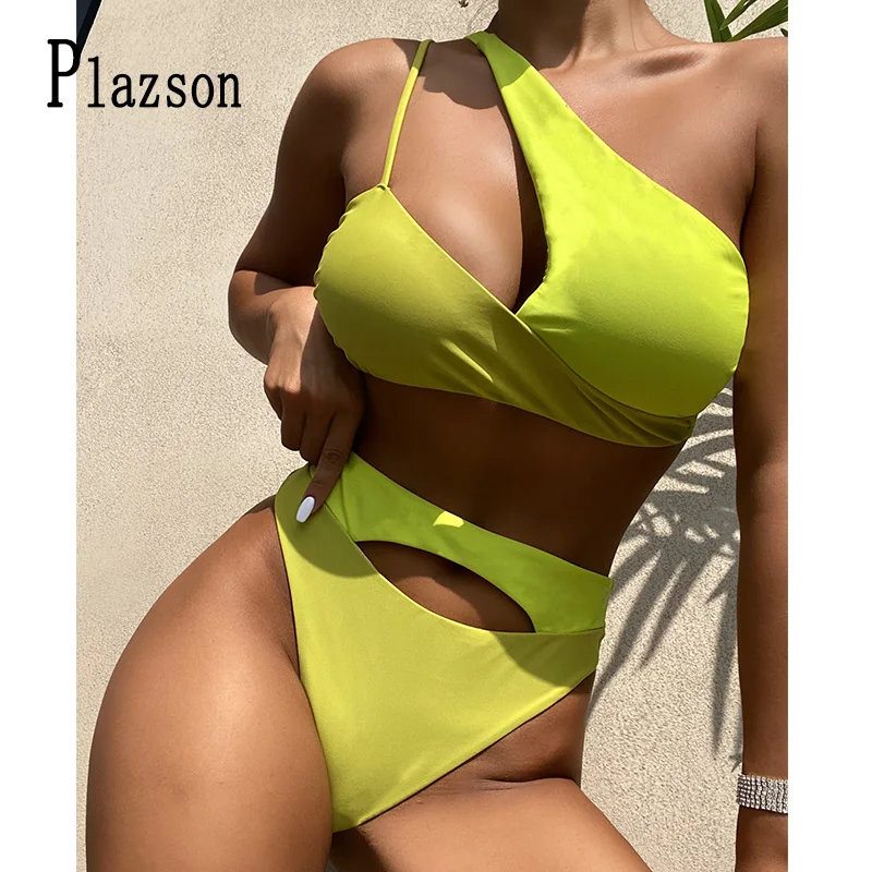 

Комплект бикини Plazson женский с высокой талией, купальный костюм, пляжная одежда, купальный костюм, 2022