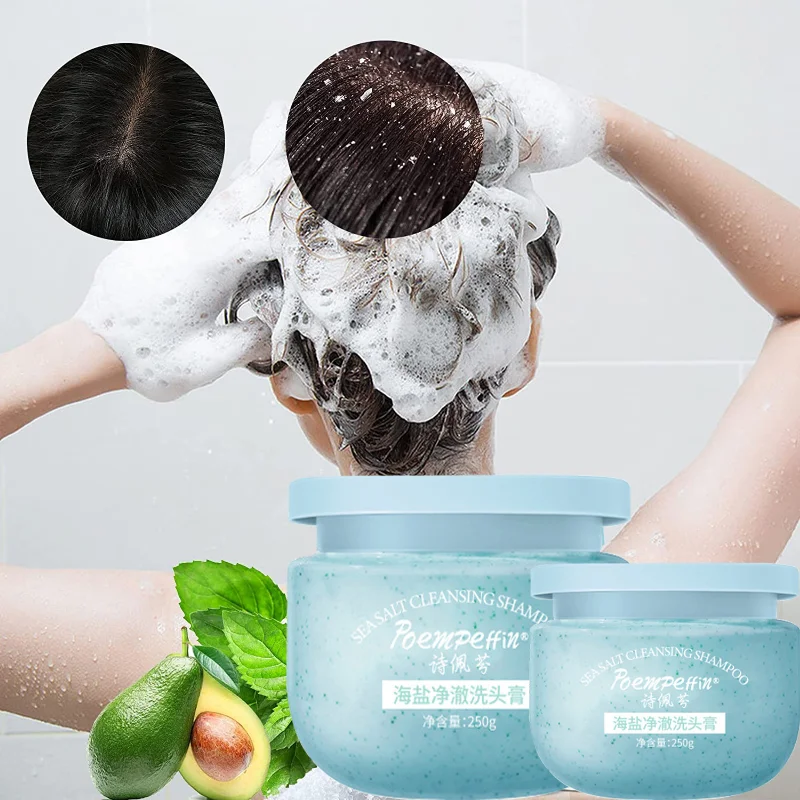 

Centella asiatica Sea Salt Scalp Scrub Shampoo,Anti Hair Loss Shampoo,Moisturizing Scalp Treatment Shampoo for All Type Hair