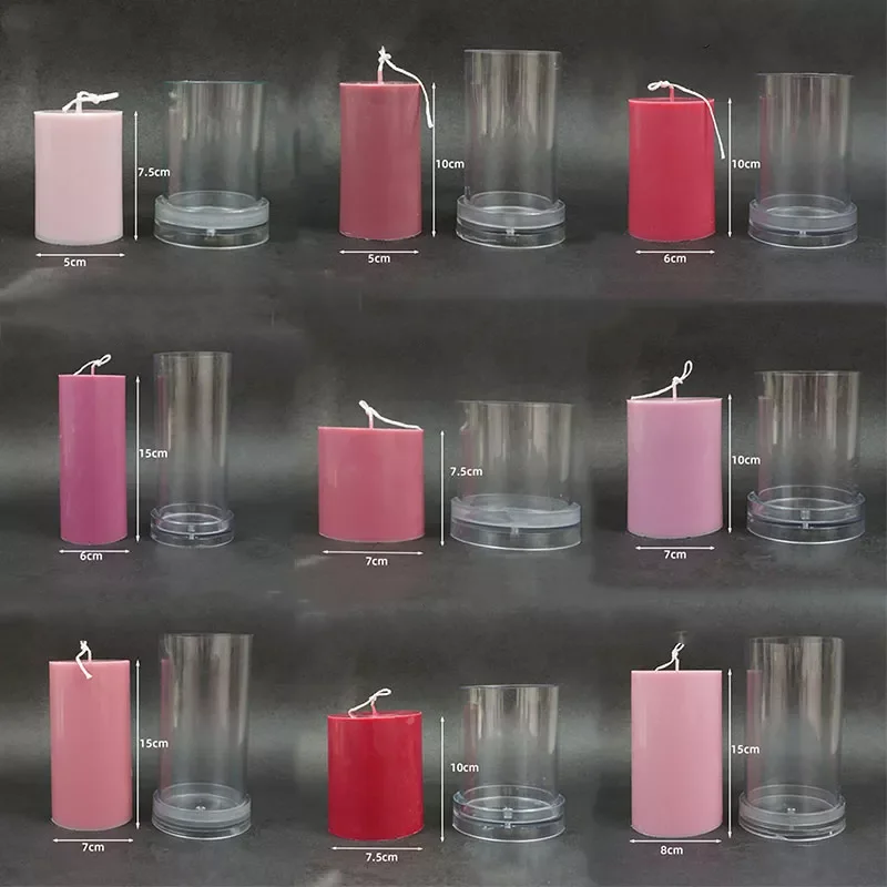 

Cylindrical Candle Mould Column Round Handmade Plastic Mold Candle Making Jar Tool Tool Set Handmade Candle Mold Candle Mold