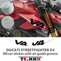 for ducati streetfighter v4 side panel 3m sticker with air guide groove special custom style decal stickers high quality