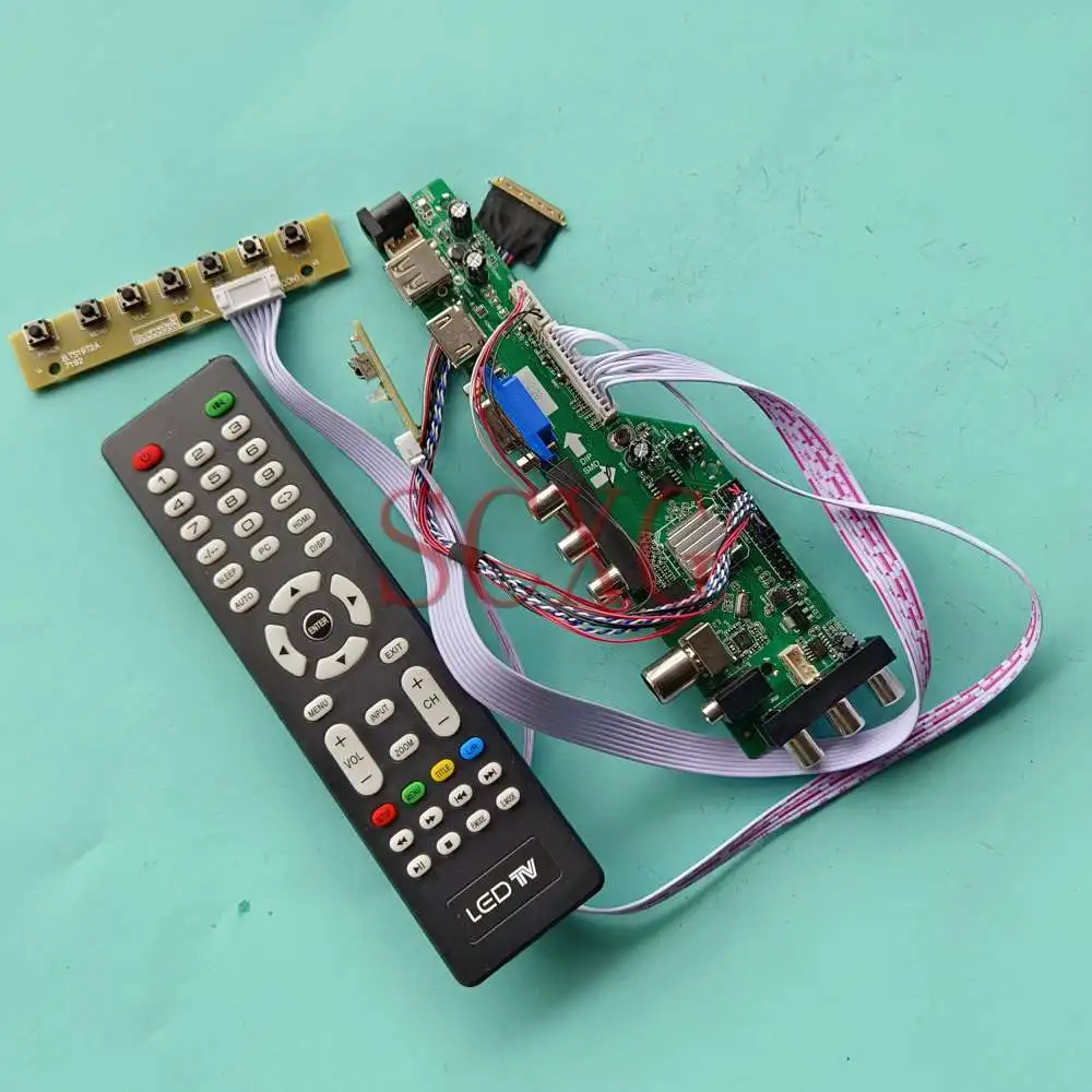 

LCD Controller Board DIY Kit Fit LTN156AT05-H01 USB AV VGA HDMI-Compatible Panel 15.6" 1366 768 LVDS 40 Pin Digital Signal DVB