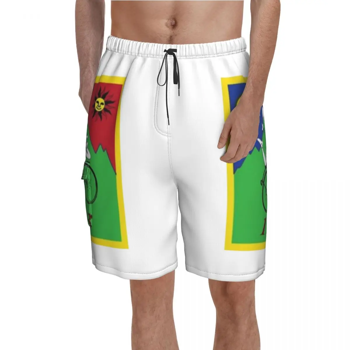 

Albert Hoffman Bicycle Day Board Shorts Trenky 1943 cycle lsd trip acid day Printing Board Short Pants Men Drawstring Trunks