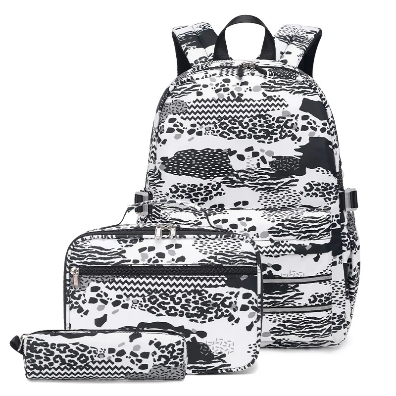 New School Backpacks Teenagers Girls Print School Bags with Lunch Bag and Pencil Case Kids 3 In 1 Bookbags Set Mochilas Infantil