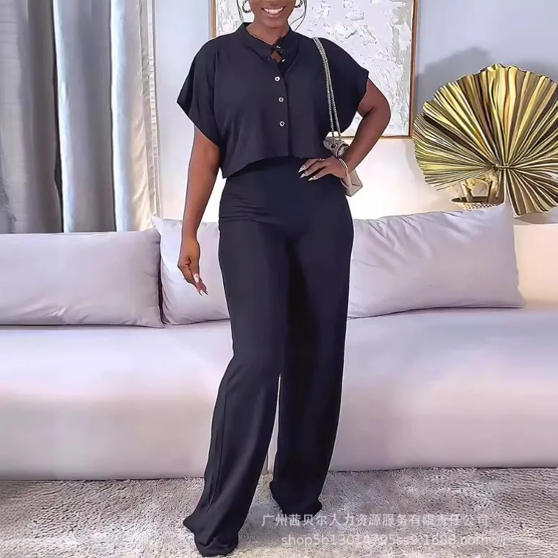 Новинка весна-лето 2024 женская одежда однотонный повседневный костюм для поездок