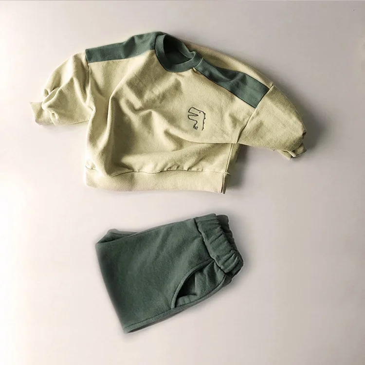 RiniLucia Baby Cotton Sweatshirt Clothing Sets Kids Boys Girls Autumn Tracksuit Pullovers Tops+Pants 2pcs Sets Child Clothes