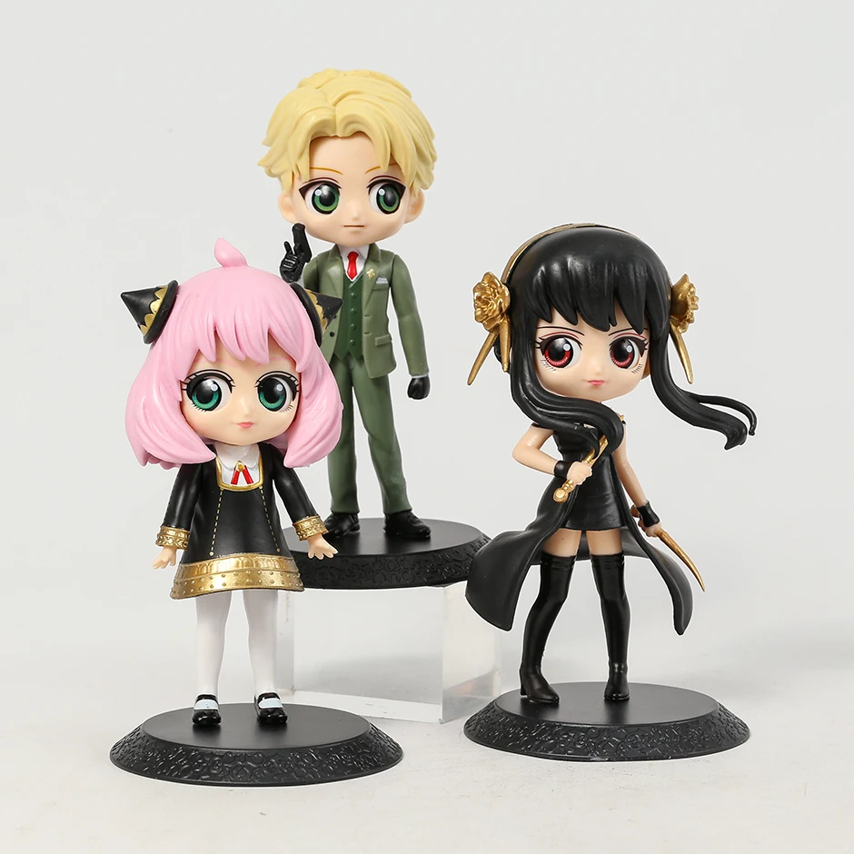 

Набор Q Posket Spy x семейная сумерка Loid Yor Anya фигурка фальшивщика ПВХ игрушки коллекция аниме Мультяшные модели куклы