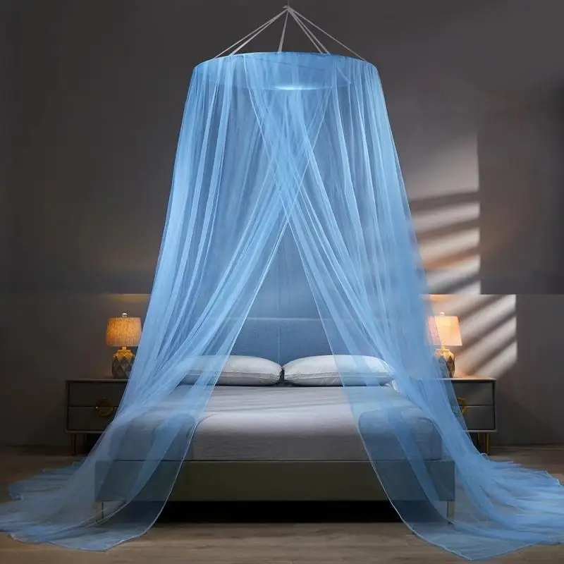 

2x2.2m No Installation Hanging Dome Mosquito Net Princess Bed Net Curtain Girl Bed Canopy Round Top Princess Bed Tent Curtain