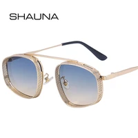 shauna retro punk men metal hollow frame fashion irregular square sunglasses women gradient mirror sun glasses shades uv400