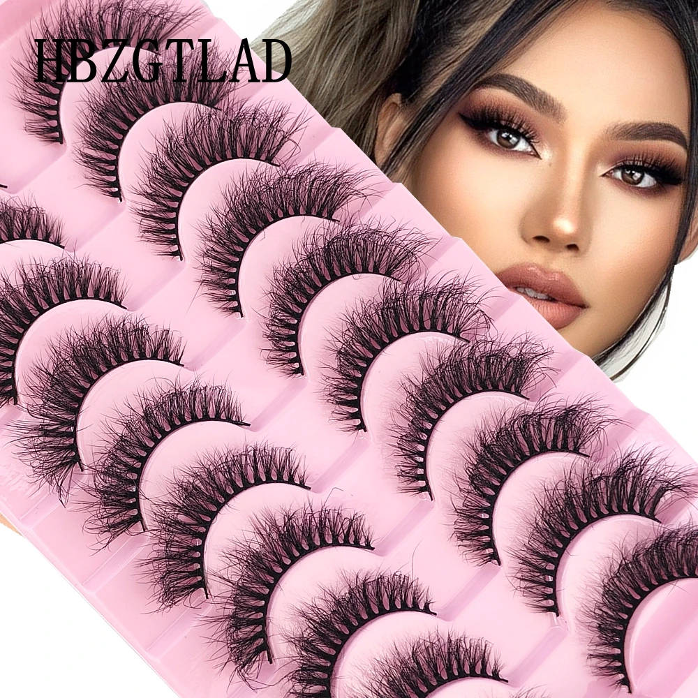 

10 Pairs 3D Faux Mink Eyelash Dramatic Thick Volume Natural Eyelashes Fluffy Fake Lashes Maquiagem Natural Long Faux Cils Makeup