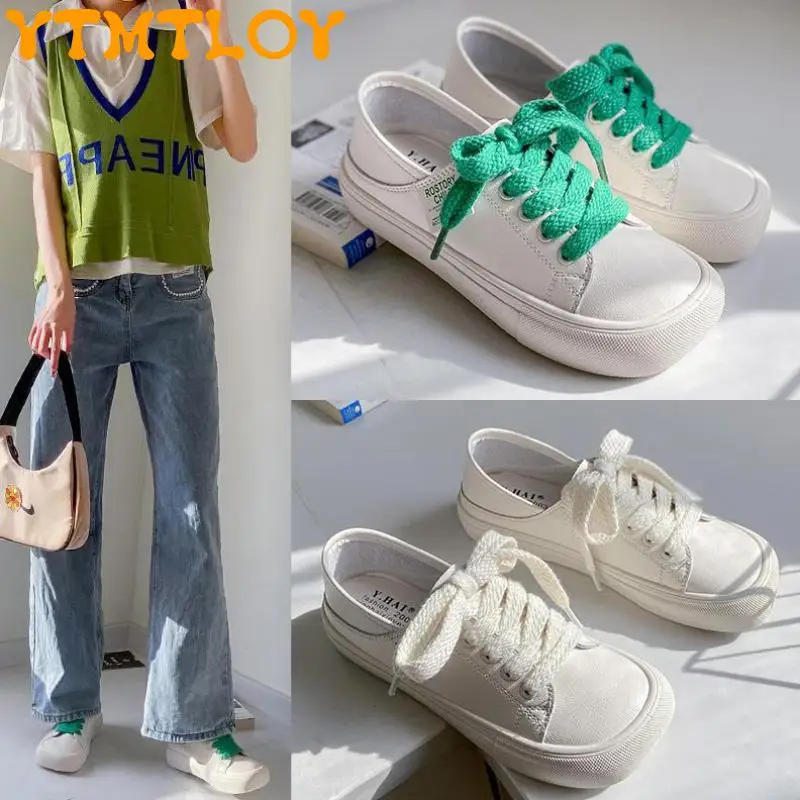 

Ugly Cute Mango Head Two Wear White Shoes Women 2021 Summer New Korean Version Of Square Toe Flat Bottom Shoes All-match Casual