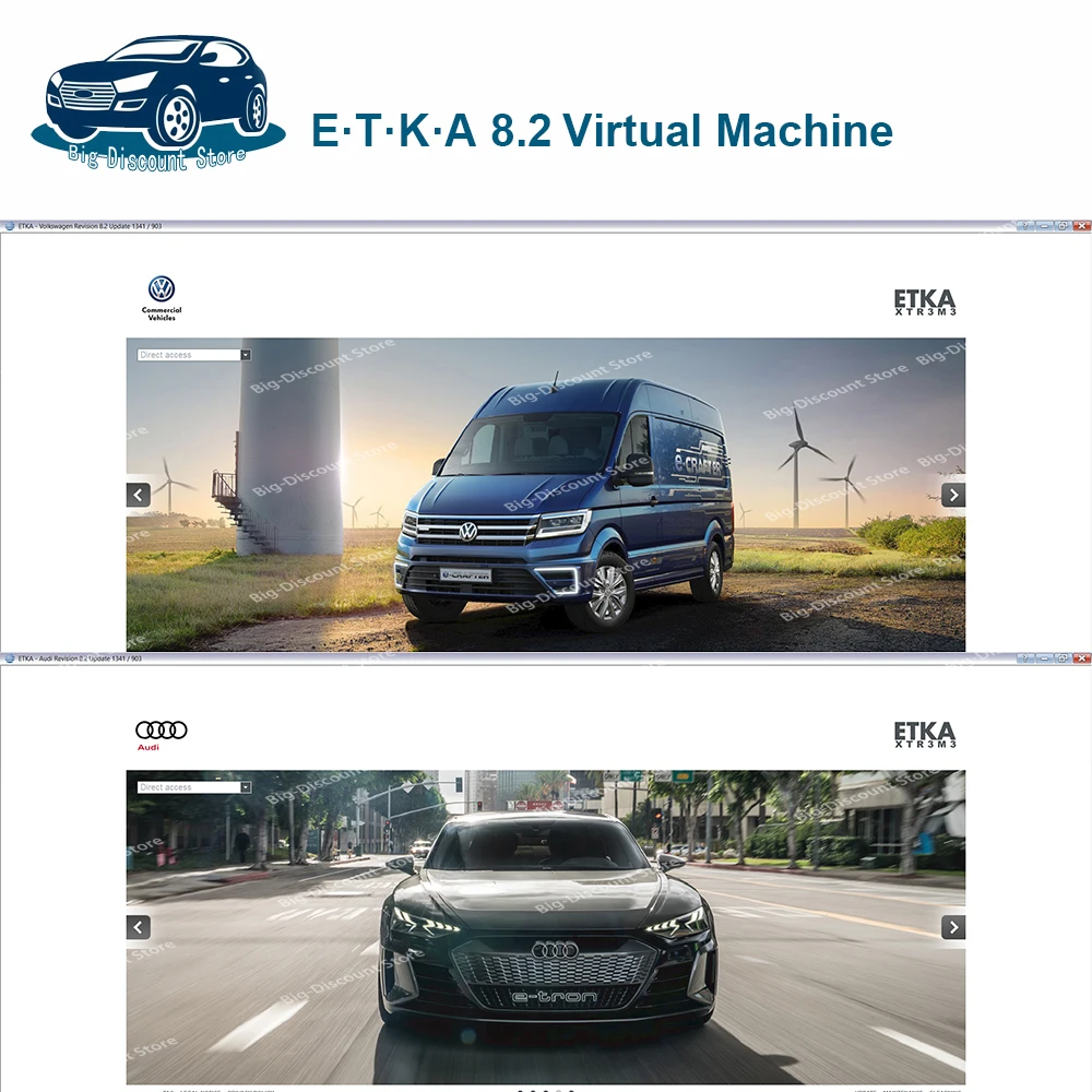 Каталог электронных запчастей для групповых транспортных средств Etka 8.2 до 2020 лет