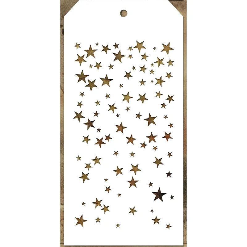 Новая этикетка со звездами пластиковый трафарет для рукоделия скрапбукинг фон
