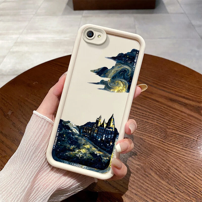 Чехол с изображением замка Ван Гога для VIVO Y75s чехол Y72t Y10 Y77e t1 Y55s Y52s Y53s Y50t Y33s Y32t Y32
