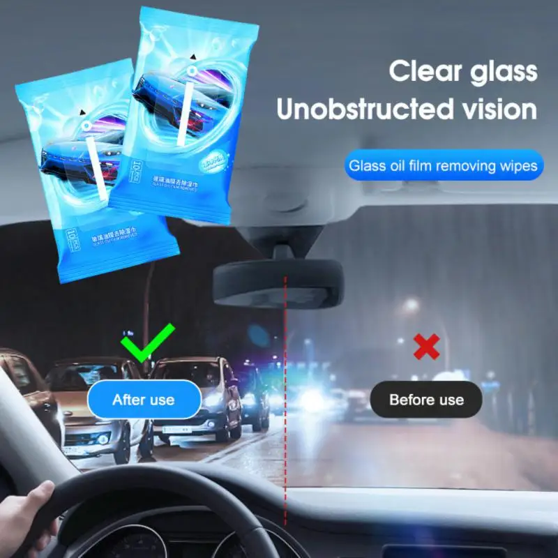 

Car Glass Decontamination And Oil Film Removal Wipes Windshield Decontamination Cleaning Wipes Car Cleaning Tool Accessories
