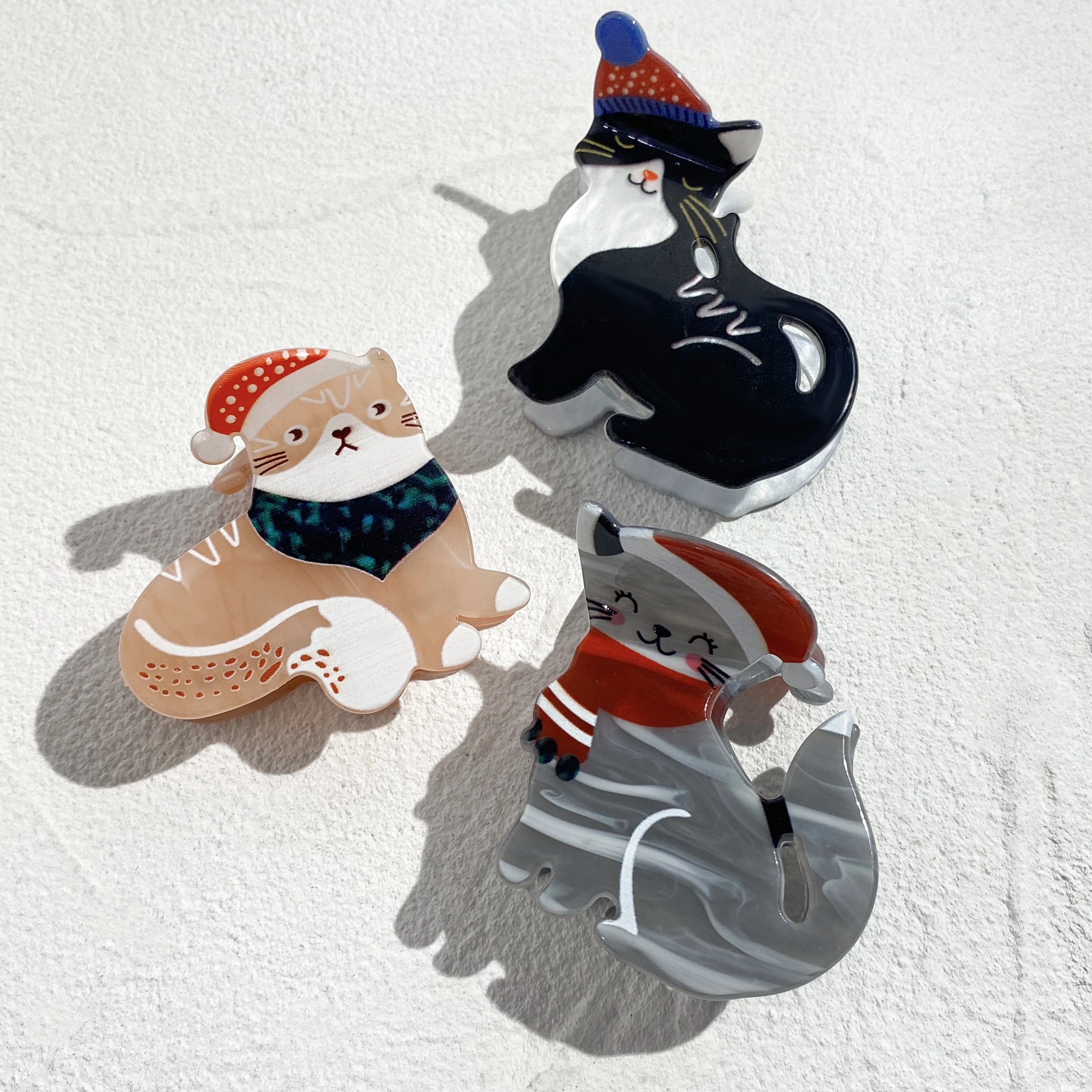 AENSOA Рождественская заколка для волос с уксусной кислотой и котенком милая