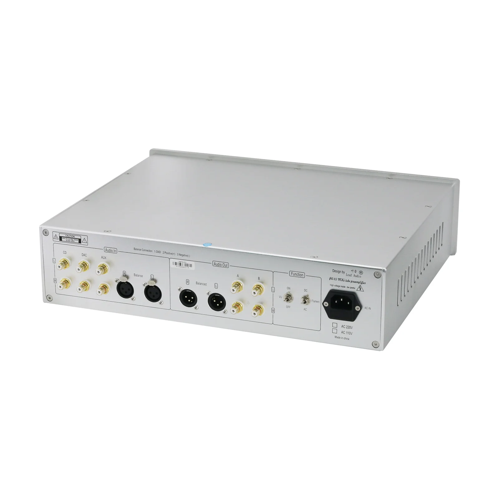 Трубчатый предусилитель Leaf Audio PA-03 MKII с VU Meter 6N1 1 стандартная сбалансированная