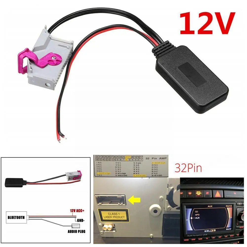

Bluetooth Compatible Module Wireless O Input For Rns-e Adapter Tt A4 A8 32 Pin Navigation Radio Stereo R8 A3 Aux N X0x1