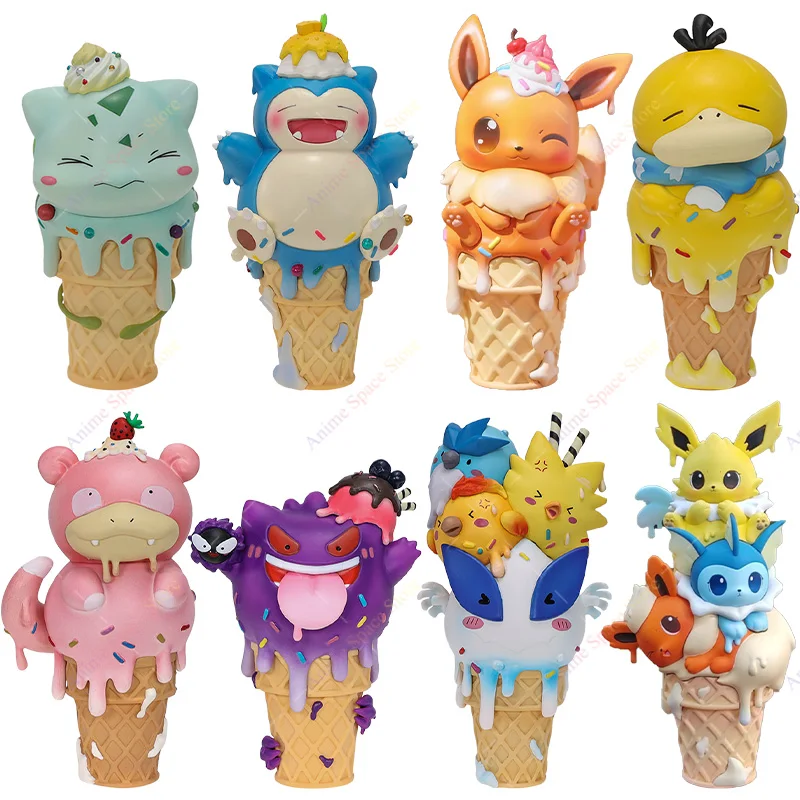

Pokemon Figure Toys Ice-cream Pichu Gengar Snorlax Psyduck Slowpoke Articuno Zapdos Collectible Model Doll Kids Chrismas Gift