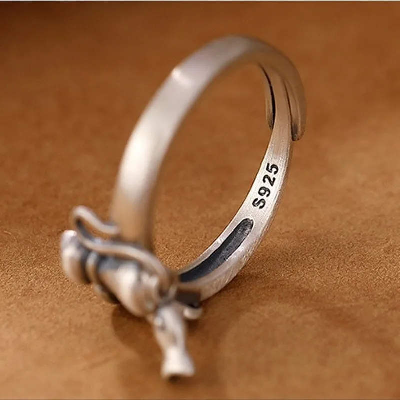 BOCAI оптовая продажа 100% S925 серебряные ювелирные изделия Ретро Милая Кошка