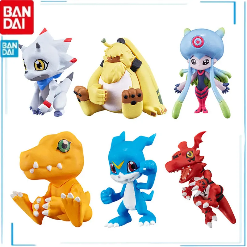 

BANDAI Anime Figures Digimon Adventure V mon Agumon Jellymon Angoramon Guilmon Gammamon Genuine Gashapon