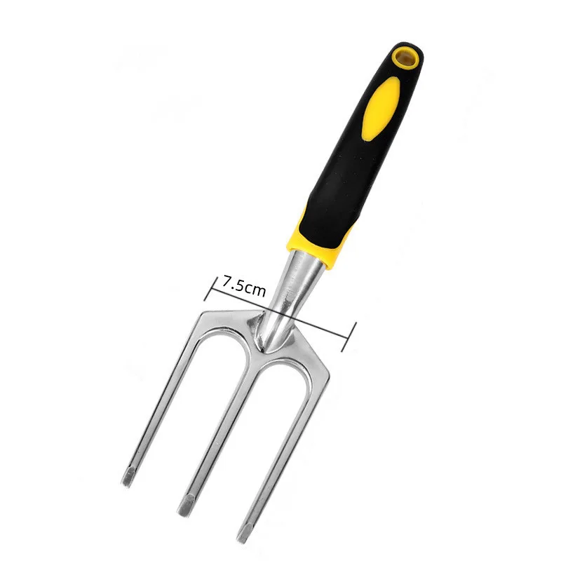 

Gardening Tool Three-toothed Shovel Stainless Steel Transplant Work Tool Hand Weeder Fork Garden Planting Tools