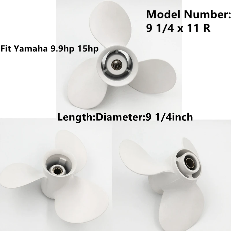 

Пропеллеры 9 1/4X11, алюминиевые пропеллеры 15Hp, 9,9 Hp для Yamaha 8 Tooth Spine
