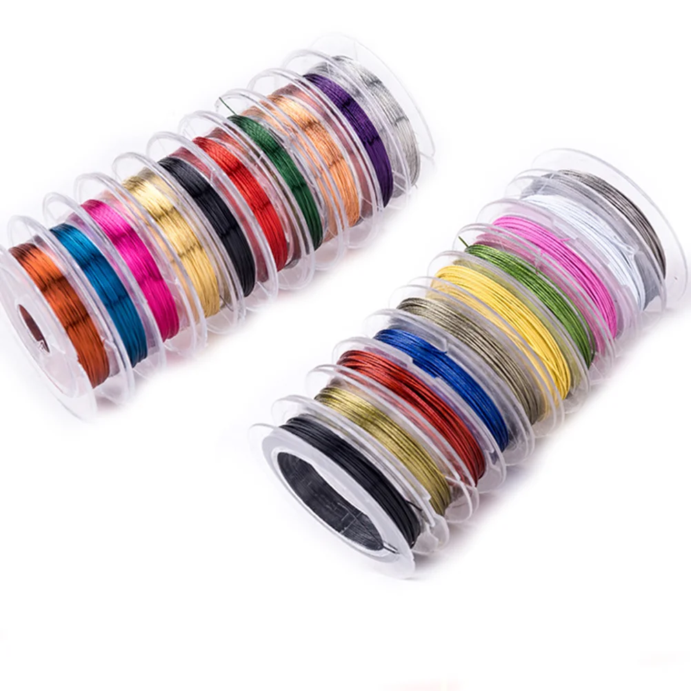

10 rolls/pack 0.3mm Thickness 10m Flexible Copper Wire for Beading Making Wrapping Framing Home Improvement