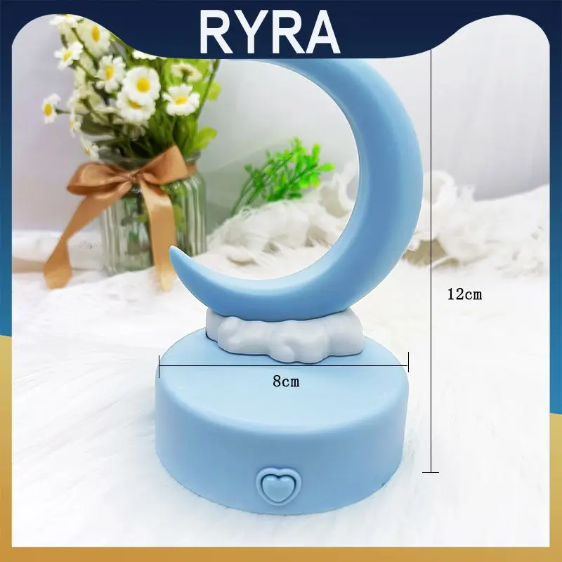 

High Quality Night Light Luminous Toy Moon Clouds Glow Crescent Moon Luminous Table Lamp For Children Gift Children's Plastic