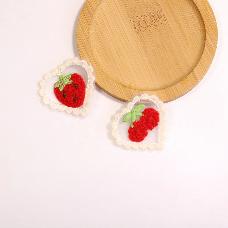 10 шт. Симпатичные Мини сетчатые нашивки в виде любящих фруктов кружевная ткань