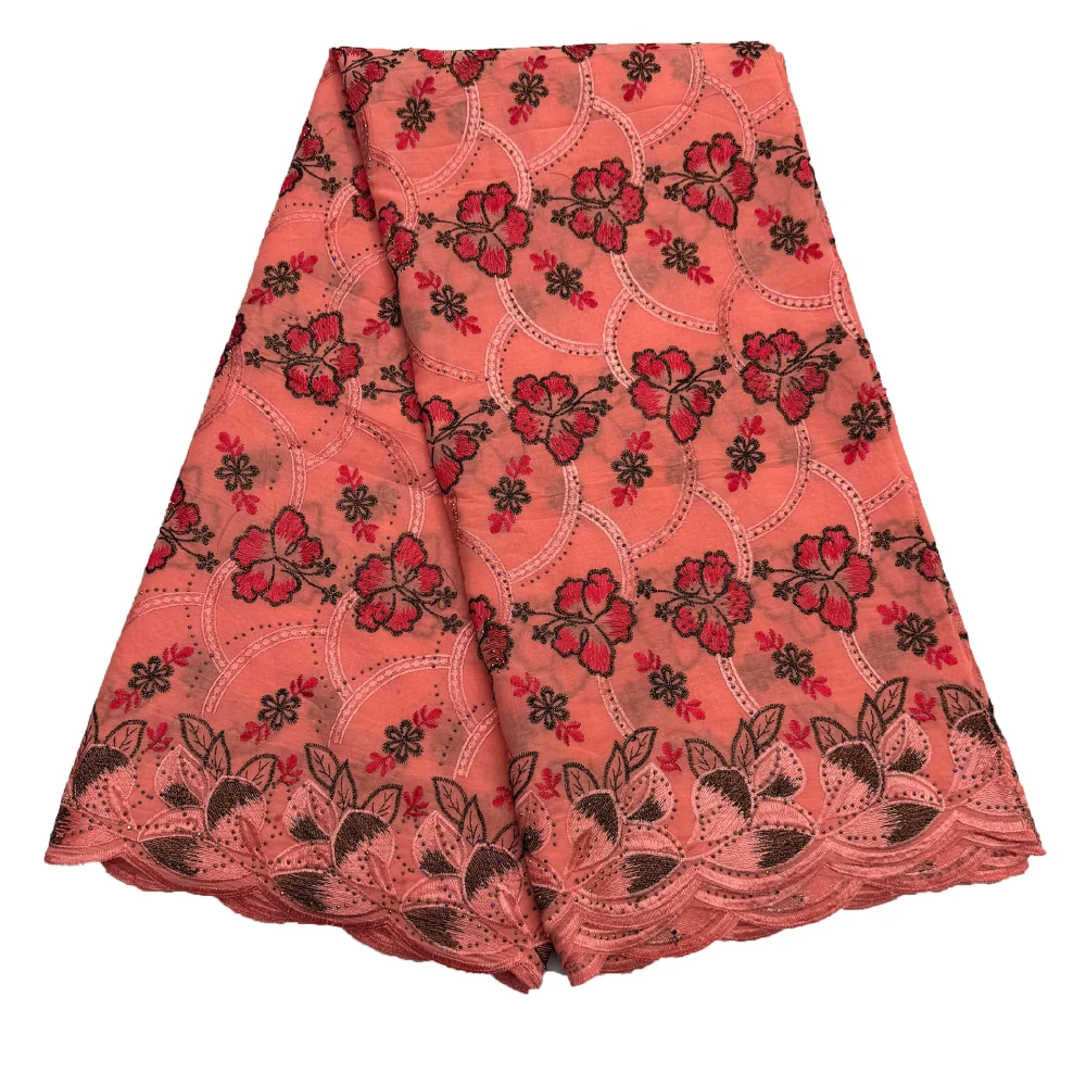 Экологичное швейцарское кружево Vaal с вышитыми пайетками африканская ткань для