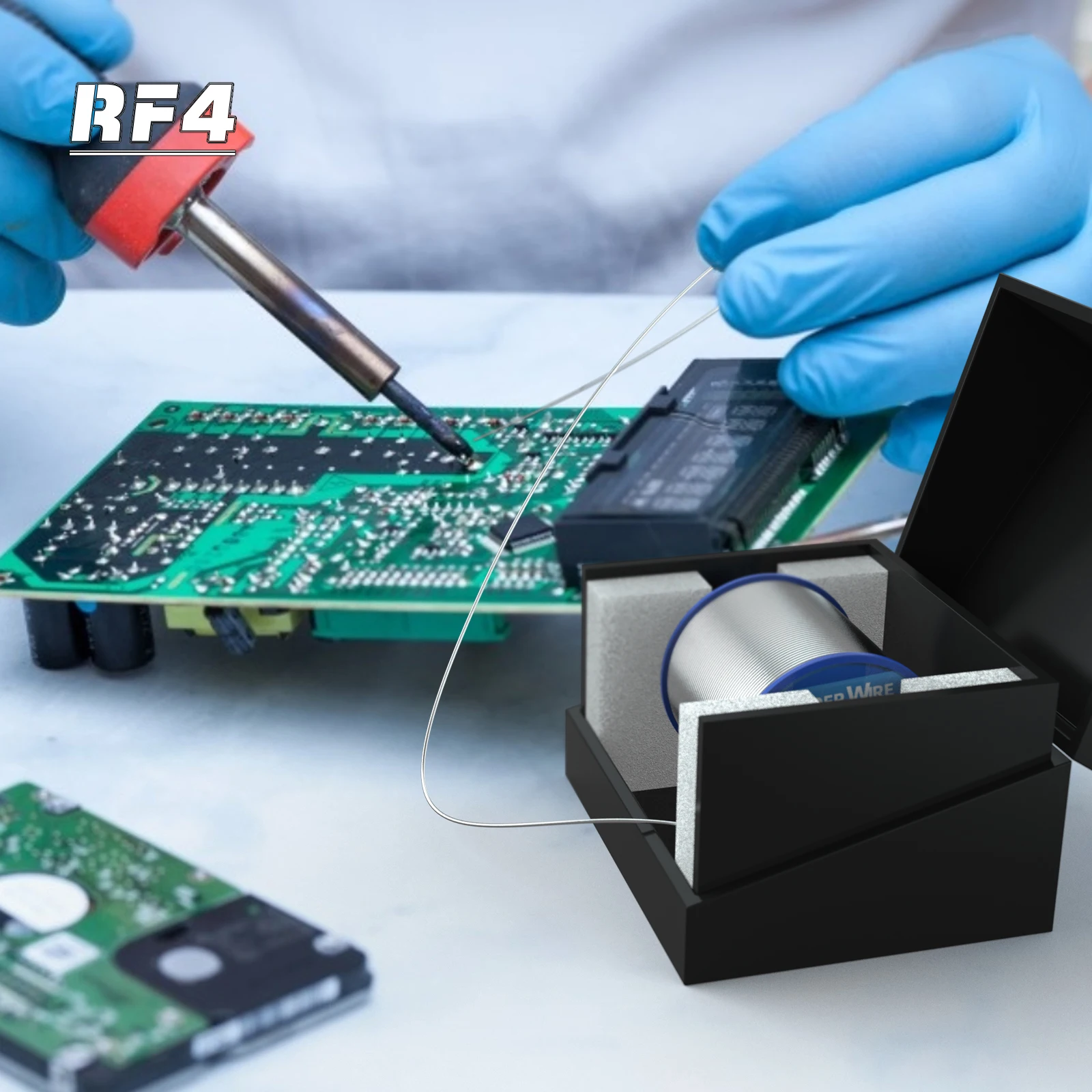 

RF4 500G High Purity Wire 63/37 Tin Low Temperature Melting Point Flux Core Solder Residue Jewelry Inlay PBC Repair 506A/508A