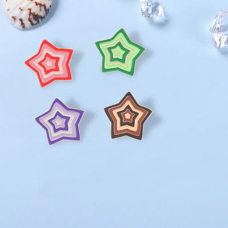 4-стильные эмалированные булавки с градиентом на заказ красная зеленая розовая