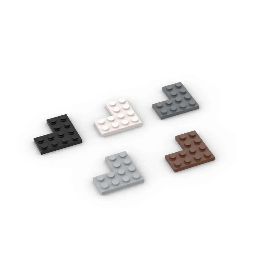 Фото MOC 10 шт. 2639 пластина 4x4 угловые строительные блоки комплект доска высокотехнологичные кирпичные частицы развивающие игрушки для сборки подарки на день рождения для детей №1