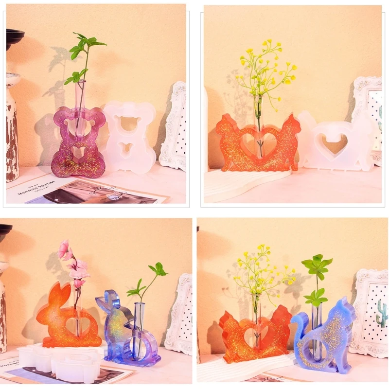 Формы для пробирок вазы цветочные горшки силиконовые формы форма Aniaml сочных