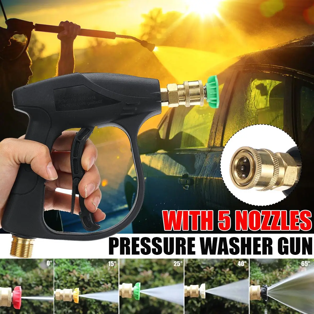 

3000PSI High Pressure Washer Water Gun Hose Lance Wand Spray Nozzle Snow Foam Cleaning Jet Parts for Karcher K2 K3 K4 K5 K6 K7