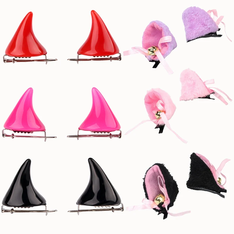 

1 Pair Resin Devil OX Horn Hairpins Party Cosplay Costume Pin Hairpins Costume Horn Halloween Girls Hair Accessories Hairclip