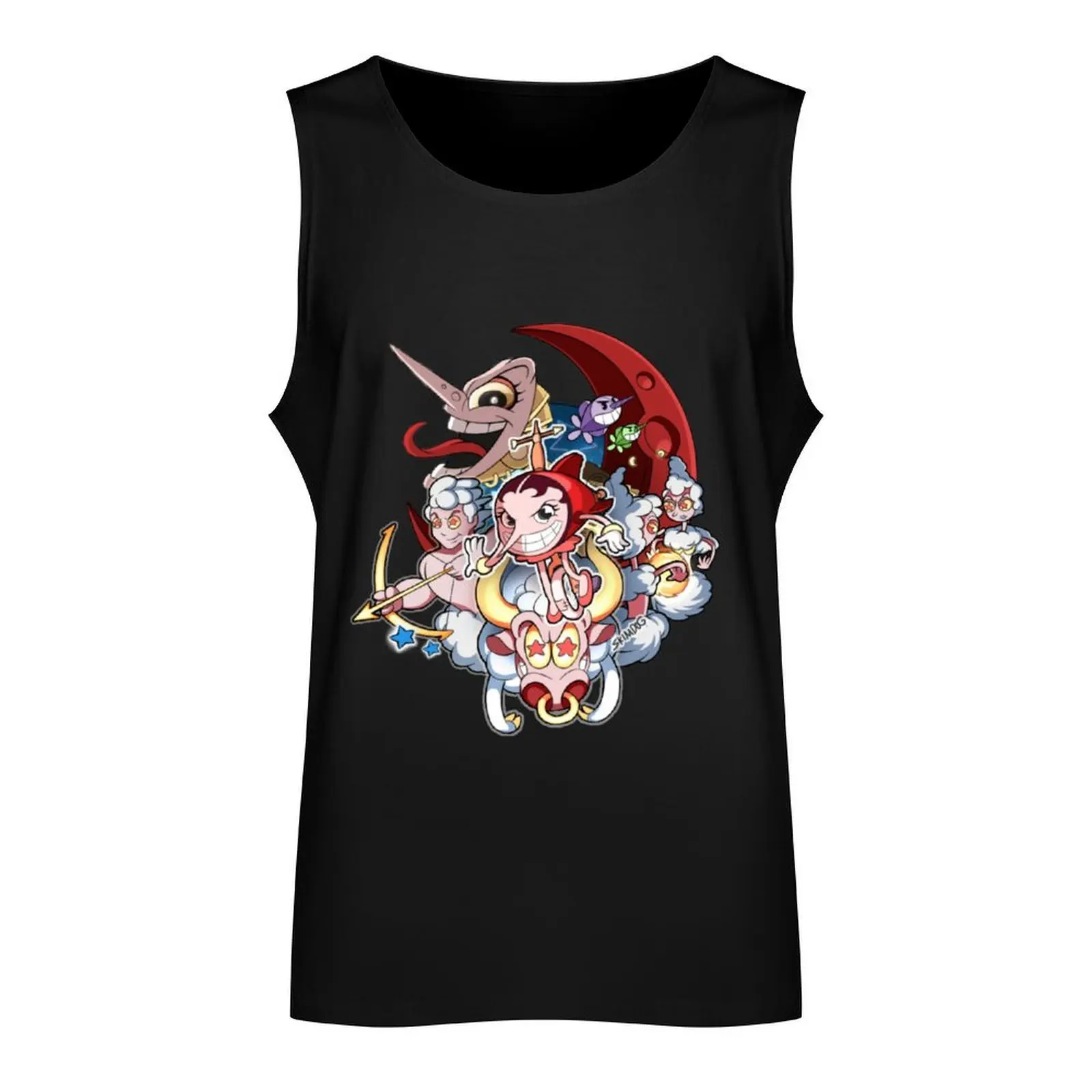 Cuphead Hilda Berg Tank Top баскетбольные спортивные рубашки без рукавов мужские футболки