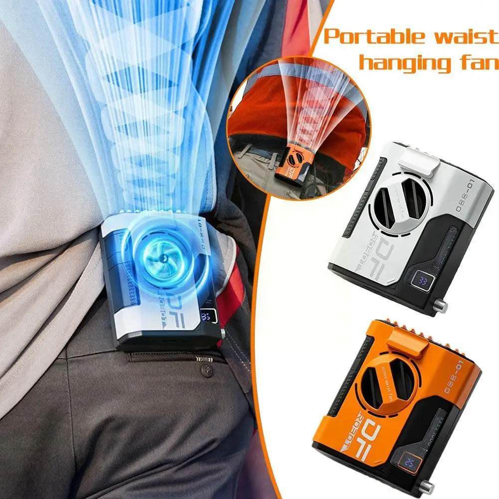 

Waist Hanging Fan Ultra-Light USB 10000mAh Mini Portable Rechargeable Fan For Outdoor Camping Hiking Climbing Running Sport I8R1