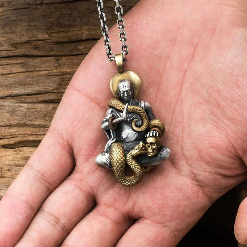 Кулон в виде знака зодиака Будды стиле ретро Безымянное ожерелье тибетского быка