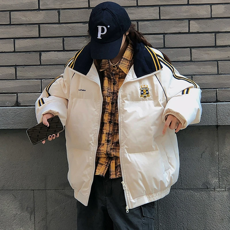 Пуховик с хлопковой подкладкой зимняя одежда для девочек новинка 2024 свободное