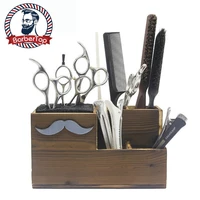 barber new style beard hair salon scissors socket non slip storage box comb scissors inserting rack holder